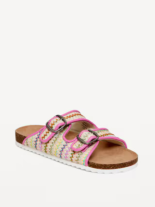 Textured-Woven Buckled Strap Sandals for Girls | Old Navy (US)