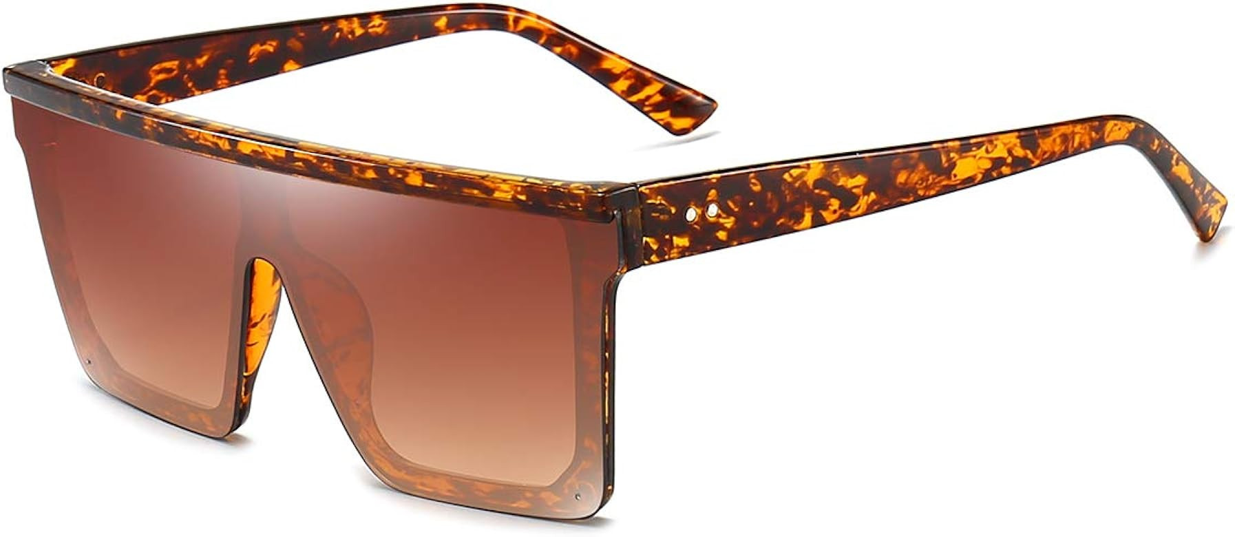 Dollger Square Oversized Sunglasses for Women Men Fashion Flat Top Big Black Frame Shades | Amazon (US)