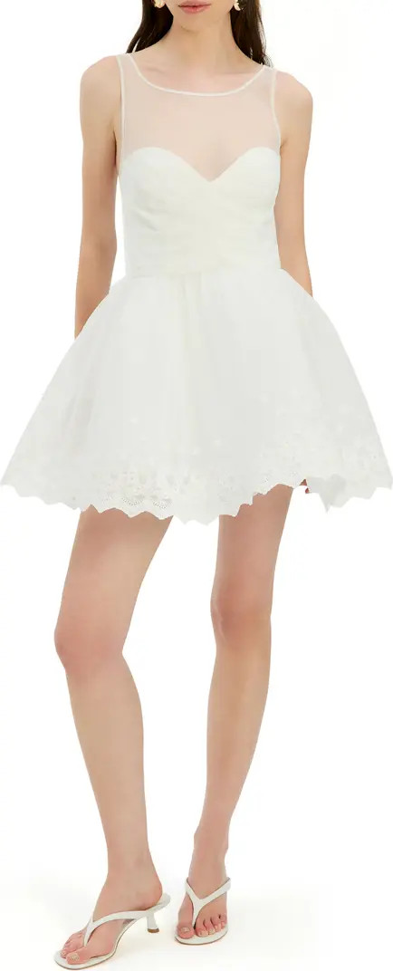 Hilda Embroidered Tulle Hoop Minidress | Nordstrom