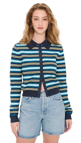 Lioness Women's Awakening Cardigan, Navy Stripe, XXL | Amazon (US)