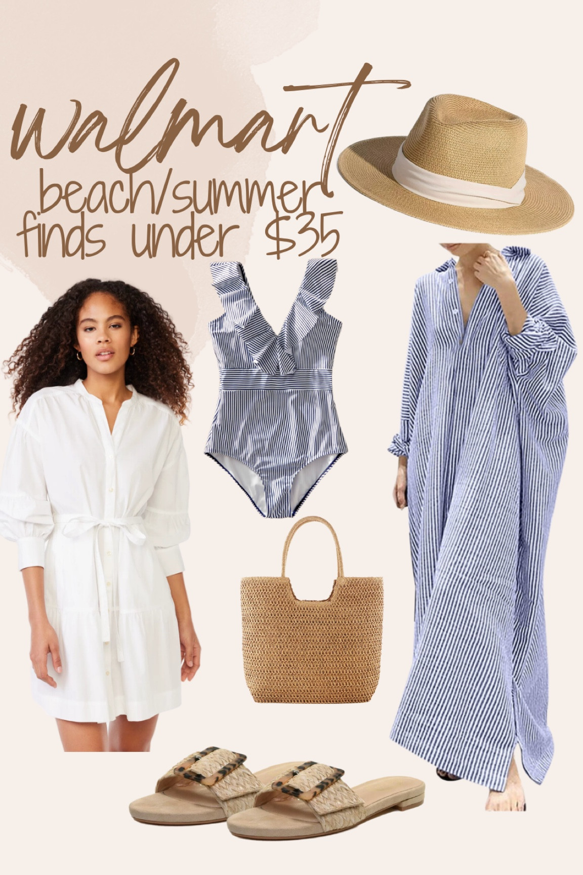 Walmart beach/summer finds under $35 
linen dress, maxi dress, summer outfit, beach outfit, resort outfit, bathing suit, one piece, beach hat, beach outfit under $35

#LTKtravel #LTKsalealert #LTKswim