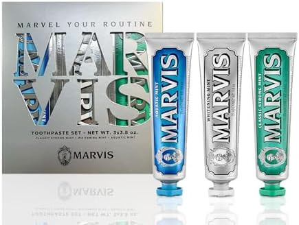 Marvis Best Sellers Trio, Classic Strong Mint, Whitening Mint, Aquatic Mint, 3 Tubes 75ml/3.8oz E... | Amazon (US)
