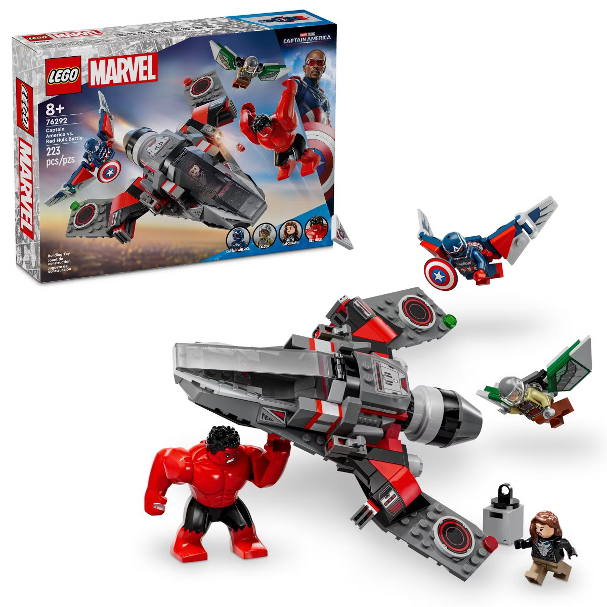 LEGO Marvel Captain America vs. Red Hulk Battle Super Hero Toy with Minifigures 76292 | Target