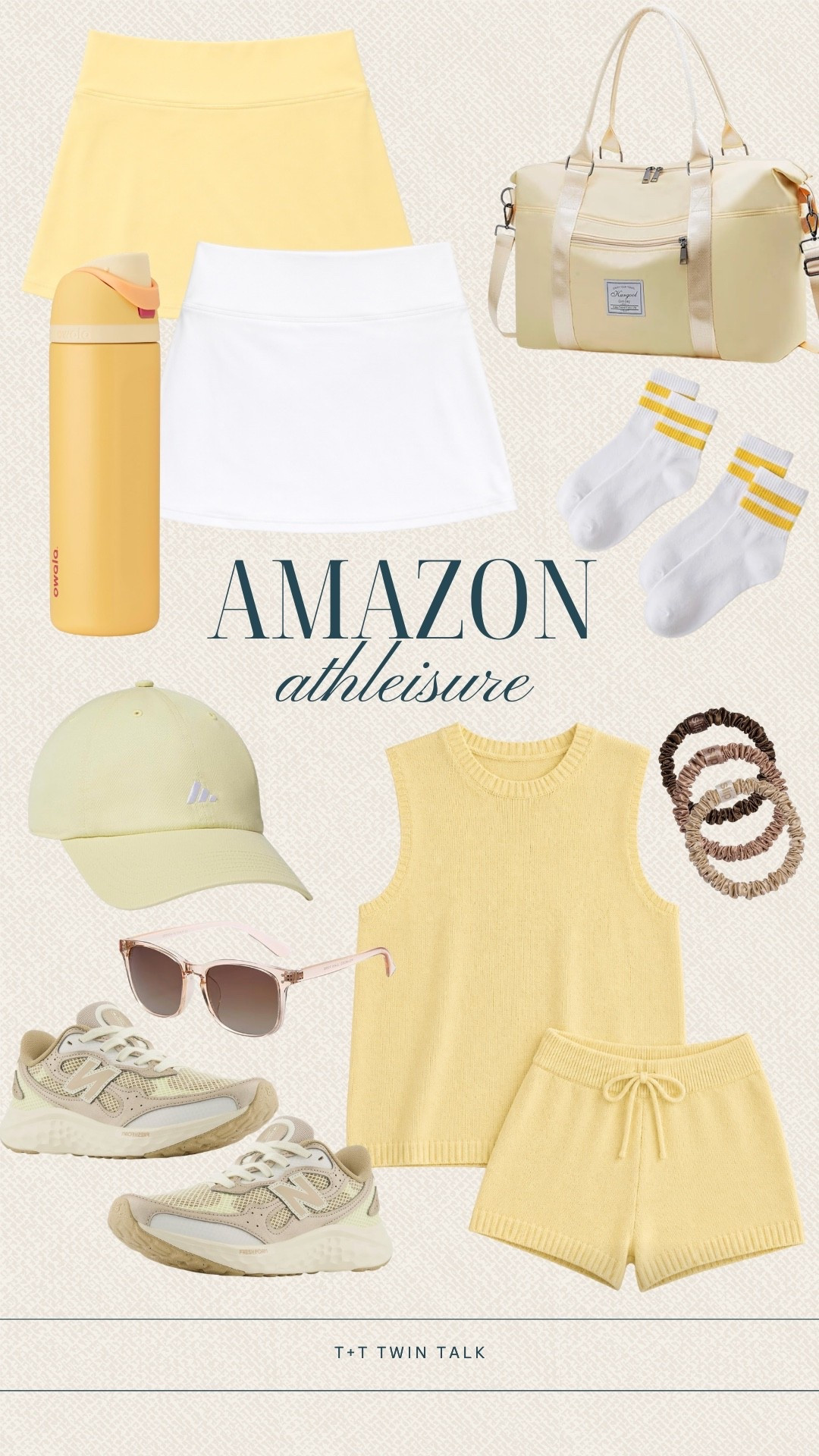 A mix of Amazon athleisure that fits into your day without much effort. The skorts and knit set handle the outfit, while the sneakers and slides keep it grounded. Finished with the bag, cap, and small extras you’ll end up grabbing on repeat.

#LTKMidsize #LTKOver40 #LTKSeasonal