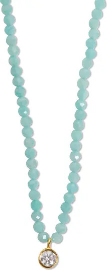 Argento Vivo Sterling Silver Stone Pendant Beaded Necklace | Nordstrom | Nordstrom