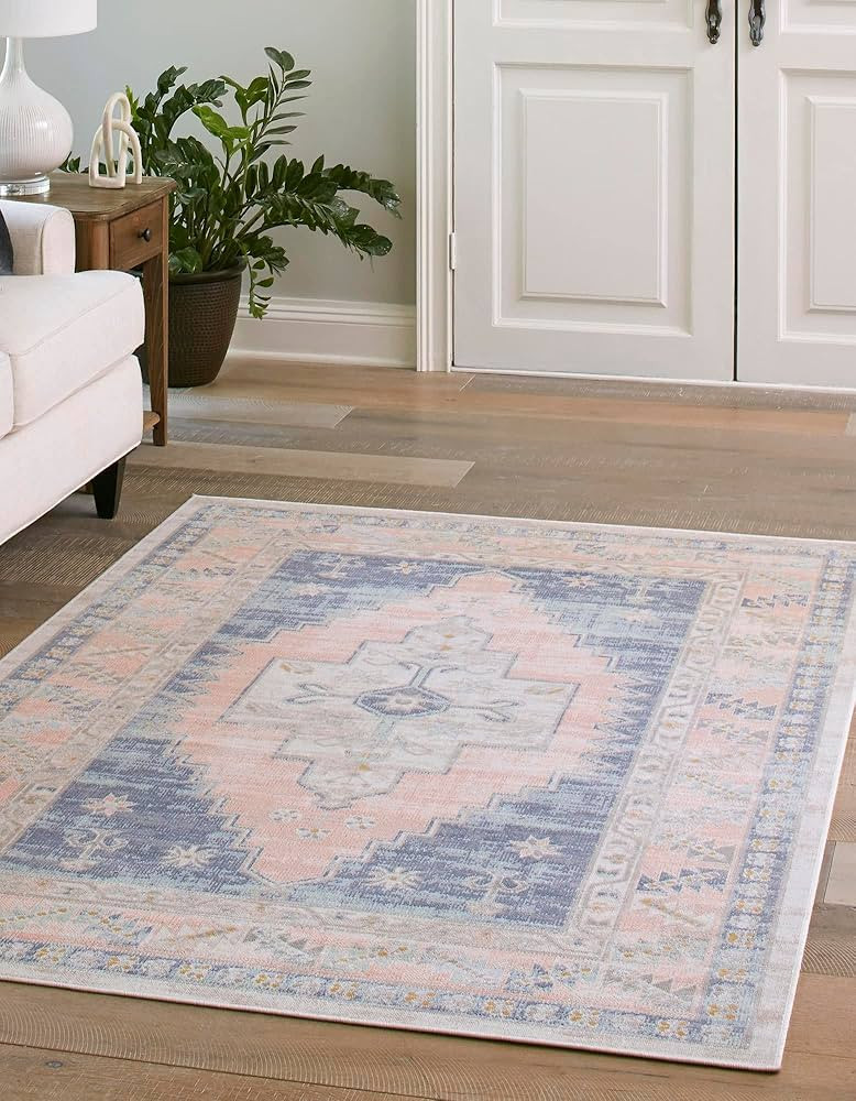 Unique Loom Whitney Collection Southwestern Geometric Area Rug (5' 0 x 8' 0 Rectangular, French B... | Amazon (US)