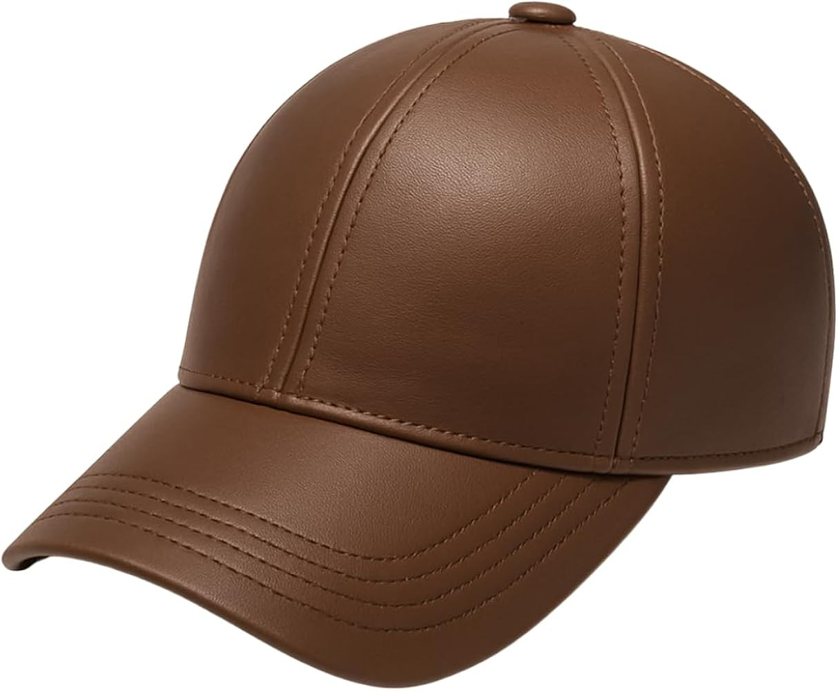 Leather Trucker Golf Hat Baseball Cap Snapback Hat Dad Adjustable Classic Referee Men Women Unise... | Amazon (US)