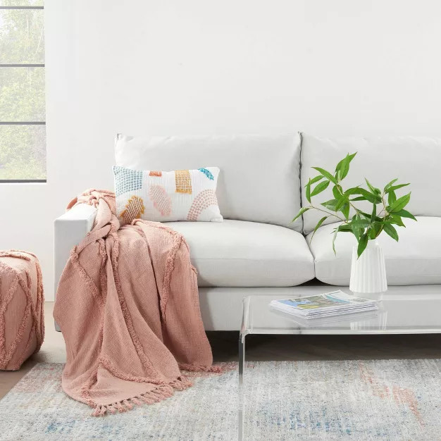 50"x60" Life Styles Tufted Abstract Diamond Throw Blanket - Mina Victory | Target