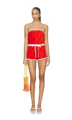 Lovers and Friends Tessa Romper in Red & White from Revolve.com | Revolve Clothing (Global)