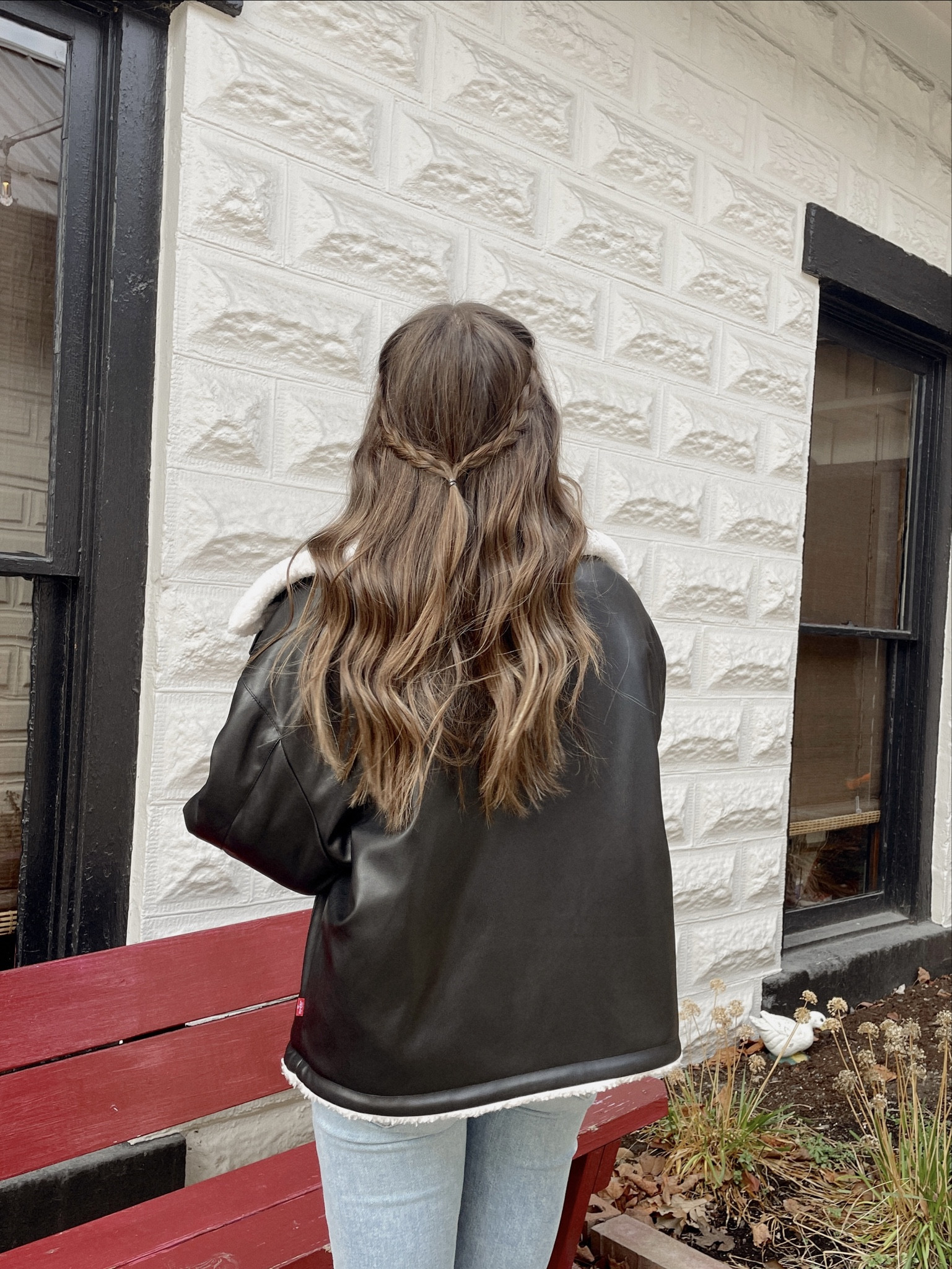 Reversible leather Sherpa jacket ❄️

#LTKSeasonal #LTKstyletip
