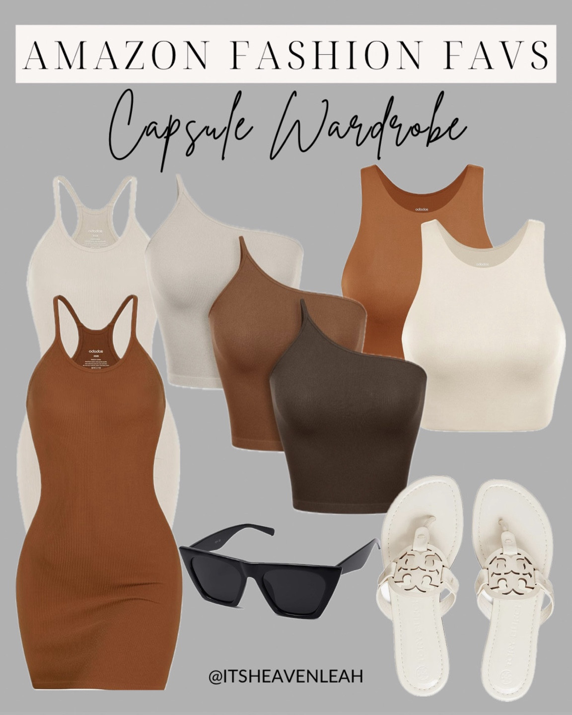 Amazon Spring Outfit. Neutral Matching Set, Capsule Wardrobe, Capsule Dresses, Tory Burch Sandals, Low and High in Mix. 
FOLLOW ME FOR MORE 🖤

#LTKstyletip #LTKU #LTKfindsunder50
