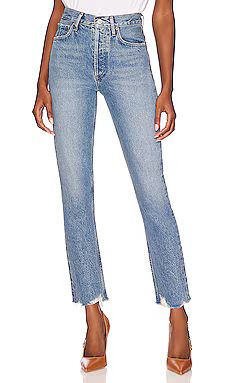 AGOLDE Riley High Rise Straight Crop in Haven from Revolve.com | Revolve Clothing (Global)