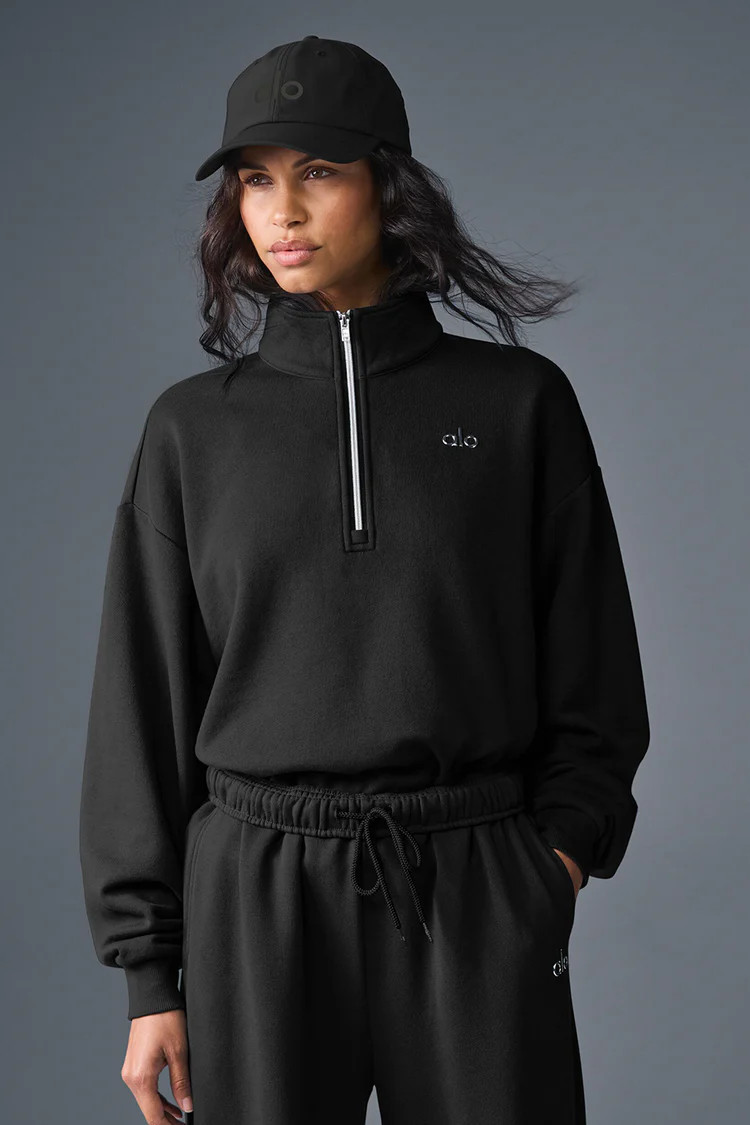 Accolade 1/4 Zip Pullover - Black | Alo Yoga (US)