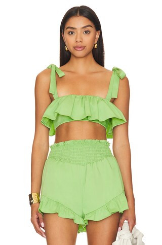 Camila Coelho Brittany Crop Top in Green from Revolve.com | Revolve Clothing (Global)