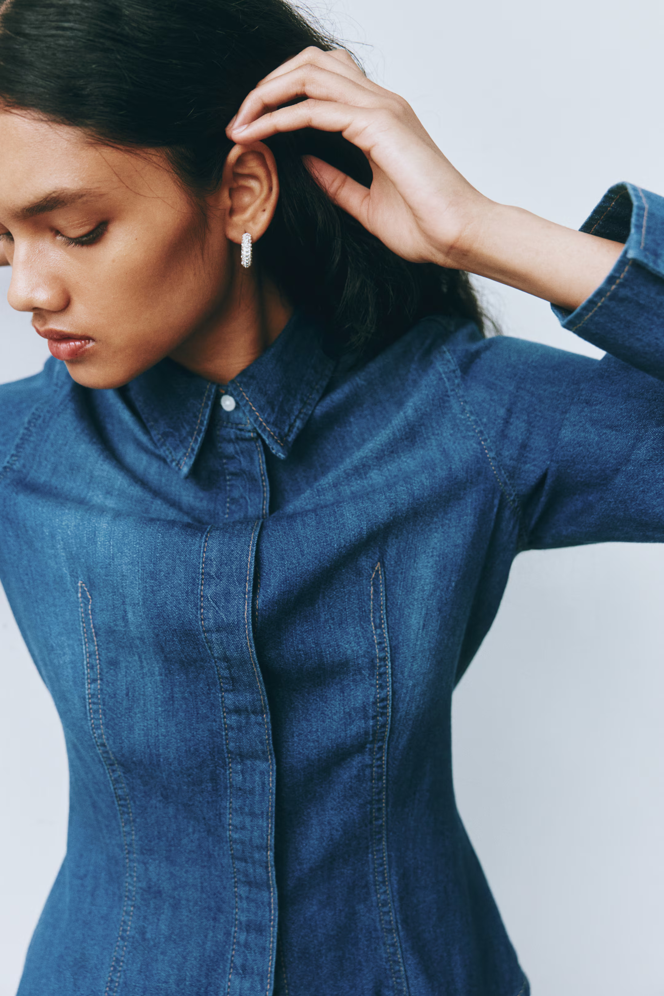Fitted Denim Shirt | H&M (US + CA)