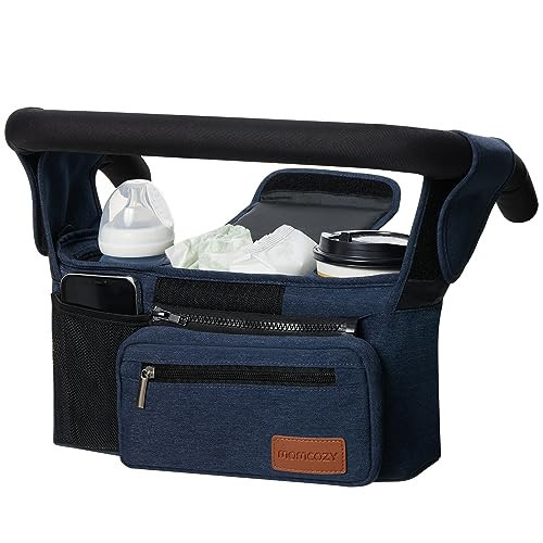 Momcozy Universal Stroller Organizer with Insulated Cup Holder Detachable Phone Bag & Shoulder Strap, Fits for Stroller like Uppababy, Baby Jogger, Britax, BOB, Umbrella and Pet Stroller | Amazon (US)