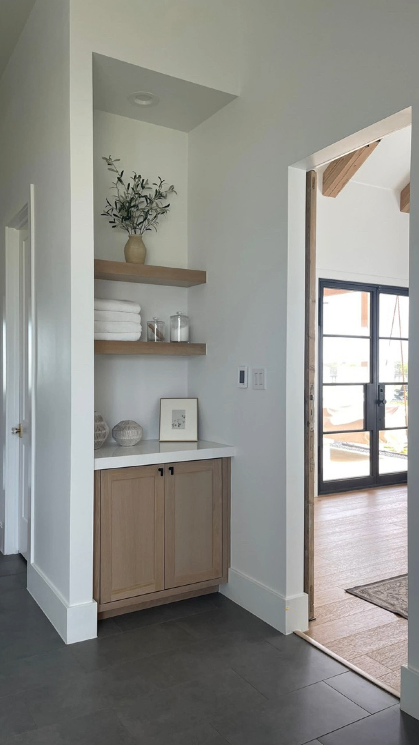 My master bathroom is where I come to relax and unwind. I wanted it simple and spa-like. If this is your goal, here are some things to consider when designing your space:

🌿Keep it simple and clutter free. Keep the majority of your products organized in drawers and cabinets. I don’t know about you, but too much “stuff” in my field of view stresses me out.
🌿Be mindful of your colors. Choose soothing colors like pastels, neutrals, and earth tones to create a calming effect. 
🌿Incorporate greenery. Add plants to your bathroom. If live plants are not an option, there are tons of pretty faux options that will give you the same visual look.
🌿Don’t forget texture: This can be done by adding elements of wood, interesting tile, and textured vases. If you want to keep it practical, display some some plush towels and bath products in pretty containers.

#neutrals #neutraldecor #neutralhome #masterbathroom #bathroomdesign


#LTKsalealert #LTKunder100 #LTKhome