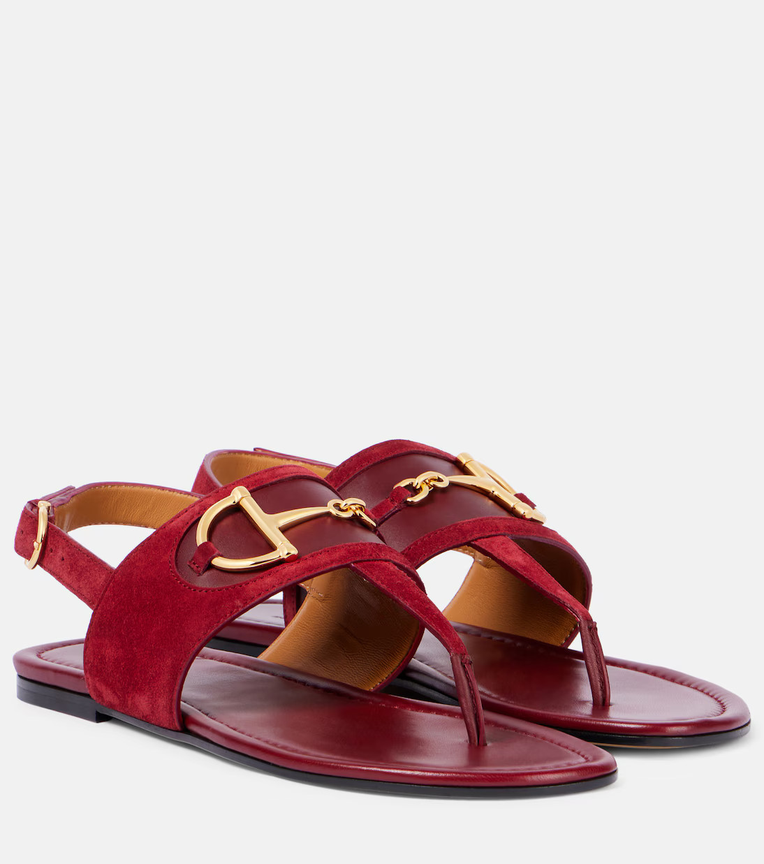 Horsebit suede thong sandals | Mytheresa (INTL)