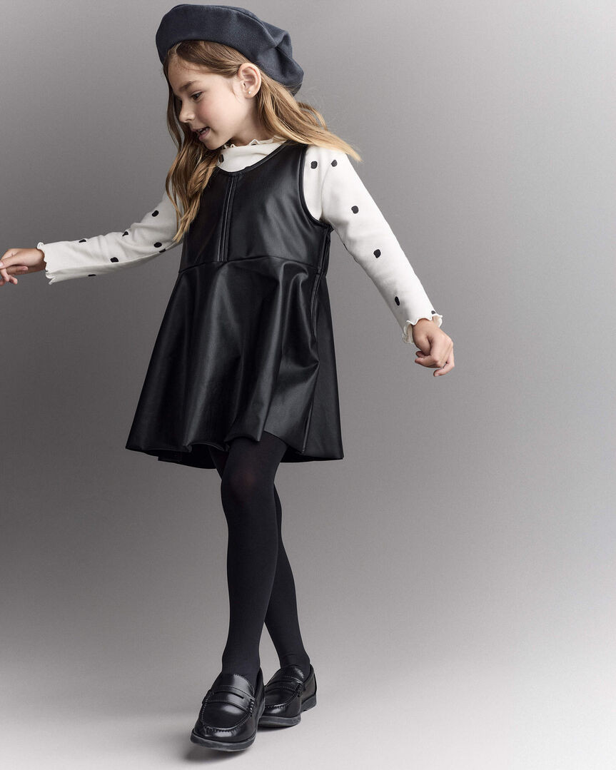 Toddler Girl Faux Leather Sleeveless Dress - Black | Carter's Inc