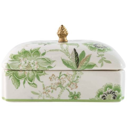 Port 68 Braganza Green Animals and Florals Decorative Box | Lamps Plus