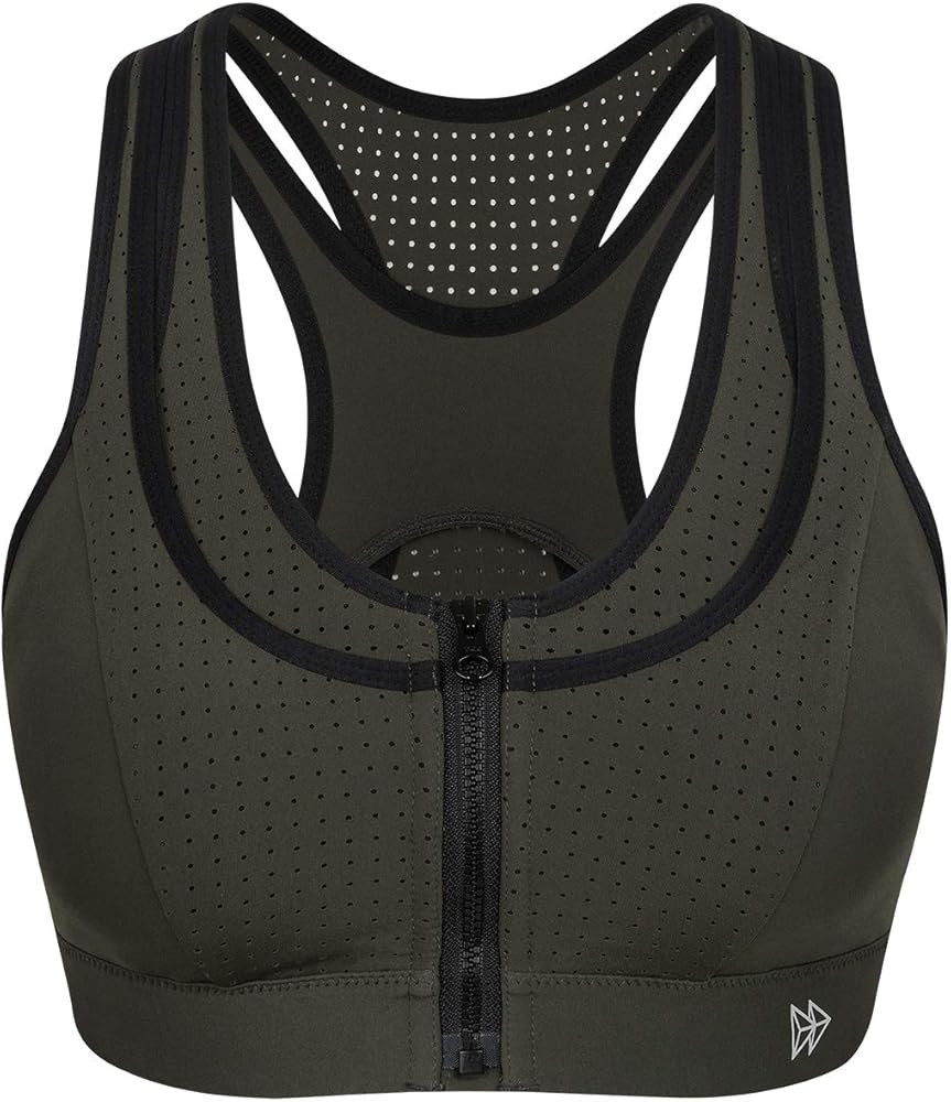 Yvette High Impact Women Sports Bra Front Closure Double Deck Mesh Running Bra for Plus Size for ... | Amazon (US)