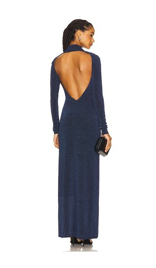 Selena Long Sleeve Gown in Sapphire | Revolve Clothing (Global)