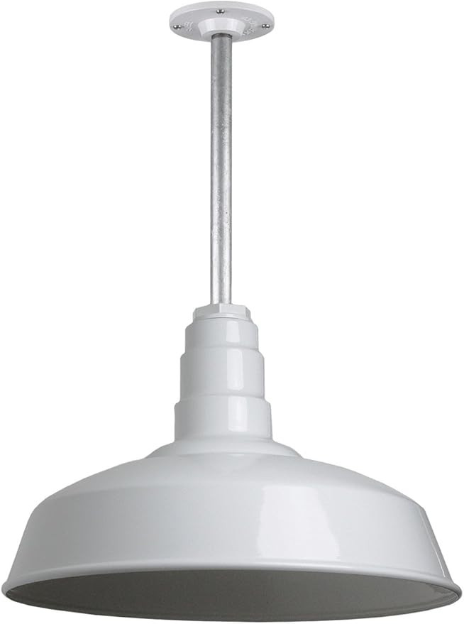 The Carson Modern Farmhouse Pendant Light | Steel Barn Light with Rigid Stem for Ceiling | Heavy ... | Amazon (US)