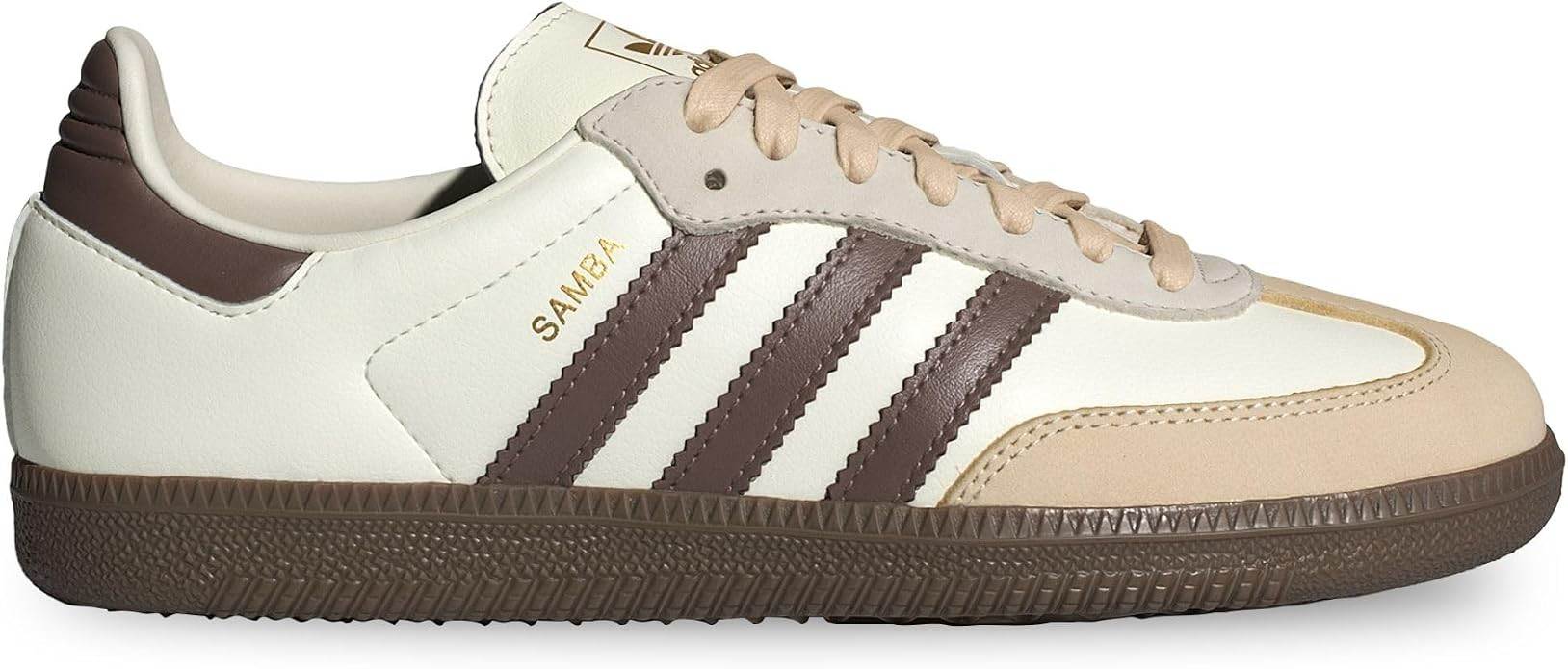adidas Samba OG Womens Sneaker (Off White Earth Strata Gum, 7) | Amazon (US)