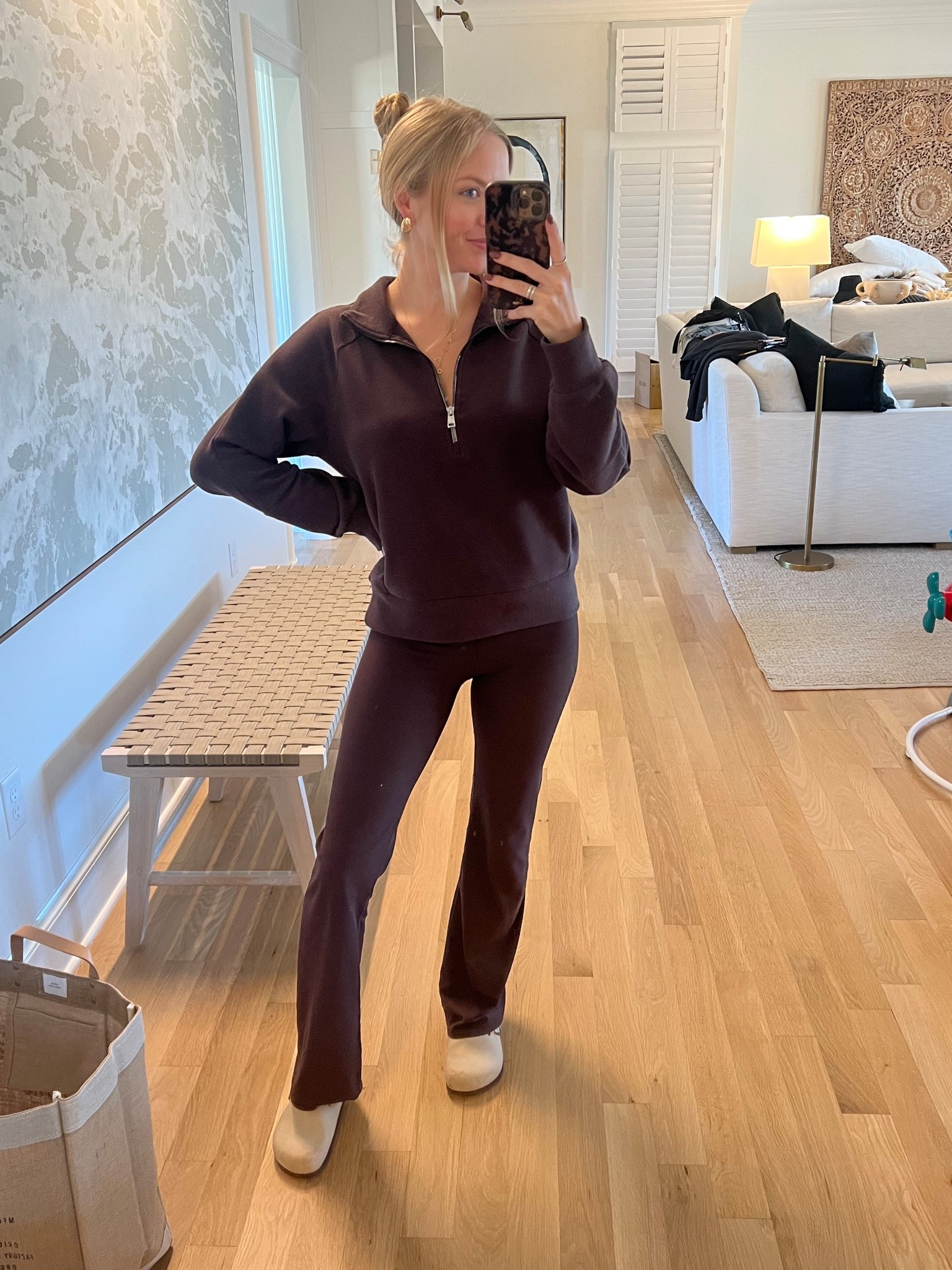 Walmart fashion 
Walmart ootd 
Mom outfit of the day 
Work from home outfit 
Lounge outfit 
Brown set matching set 
Workout set 
Fall finds 
Brown outfit 
Fall outside 
Name necklace 

#LTKStyleTip #LTKSeasonal #LTKSaleAlert