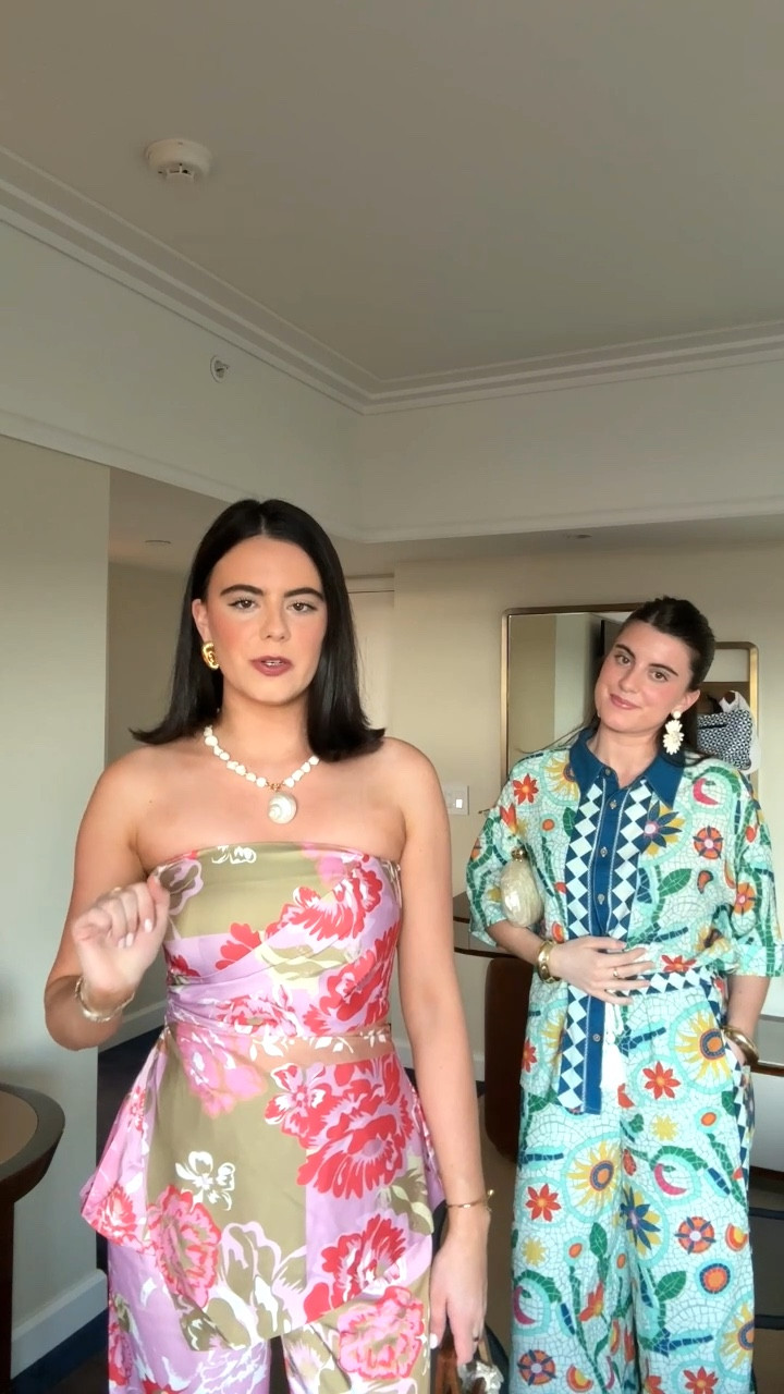 Sister outfits in Palm Beach! For night two we are wearing fun and vibrant sets! 🌴💕☀️