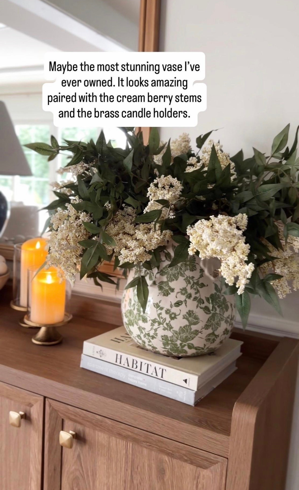 This vase from Amazon is a beautiful oversized piece for a console table, centerpiece, or shelf decor. On sale for 30% off now!