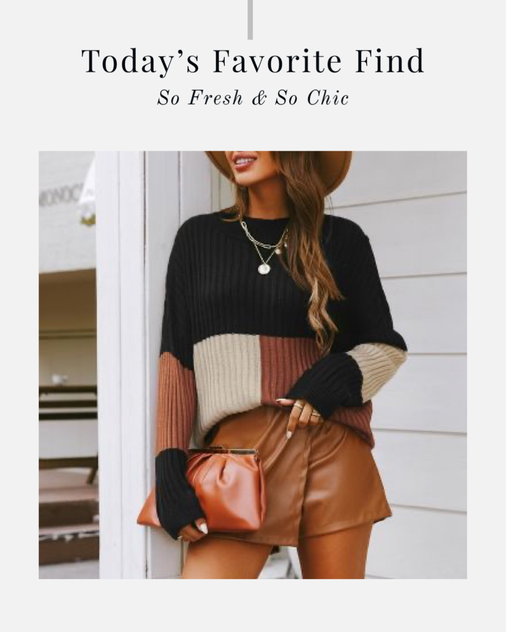 Women’s color blocked sweater.
-
Target - black brown apricot and beige color blocked sweater for women - Black Friday sale - women’s clothing sale - affordable women’s sweater 

#LTKGiftGuide #LTKsalealert #LTKstyletip