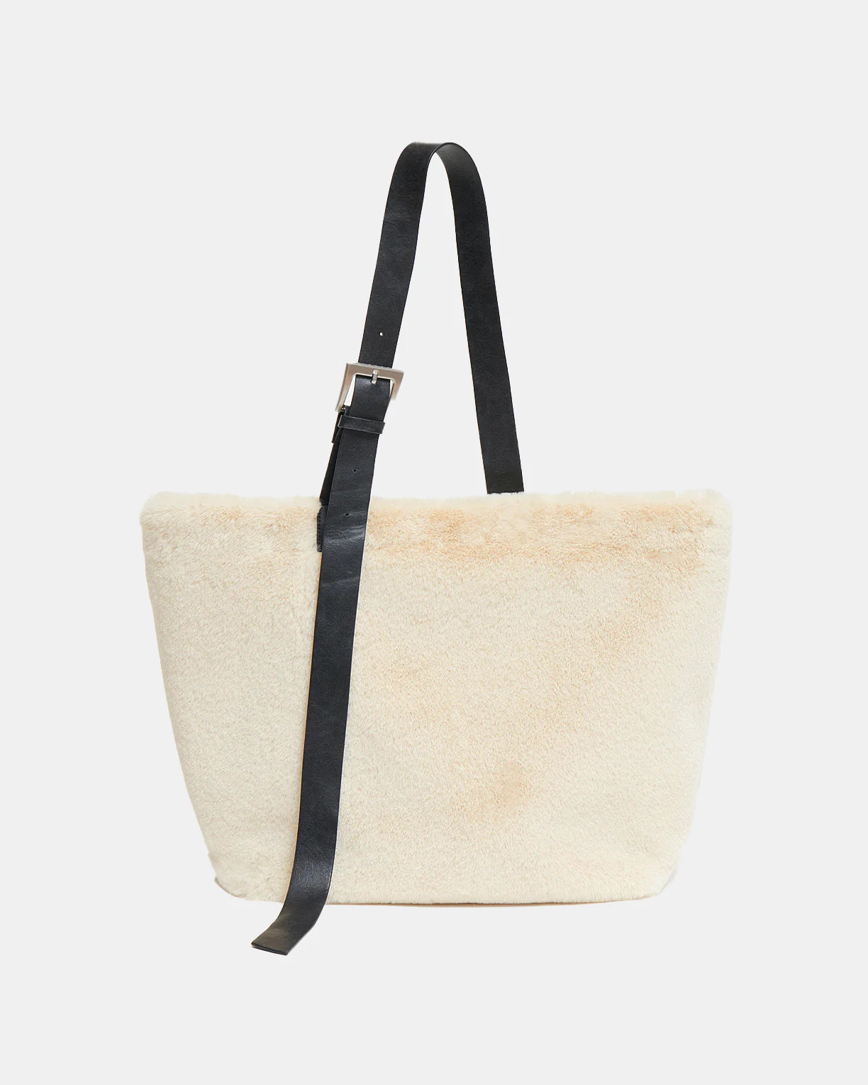 Esti Faux Fur Tote Bag in Latte | Apparis