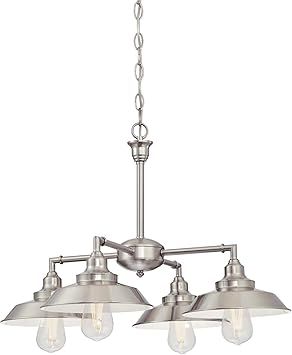 Westinghouse Lighting 6354500 Four-Light Indoor Iron Hill Chandelier, 4, Brushed Nickel | Amazon (US)