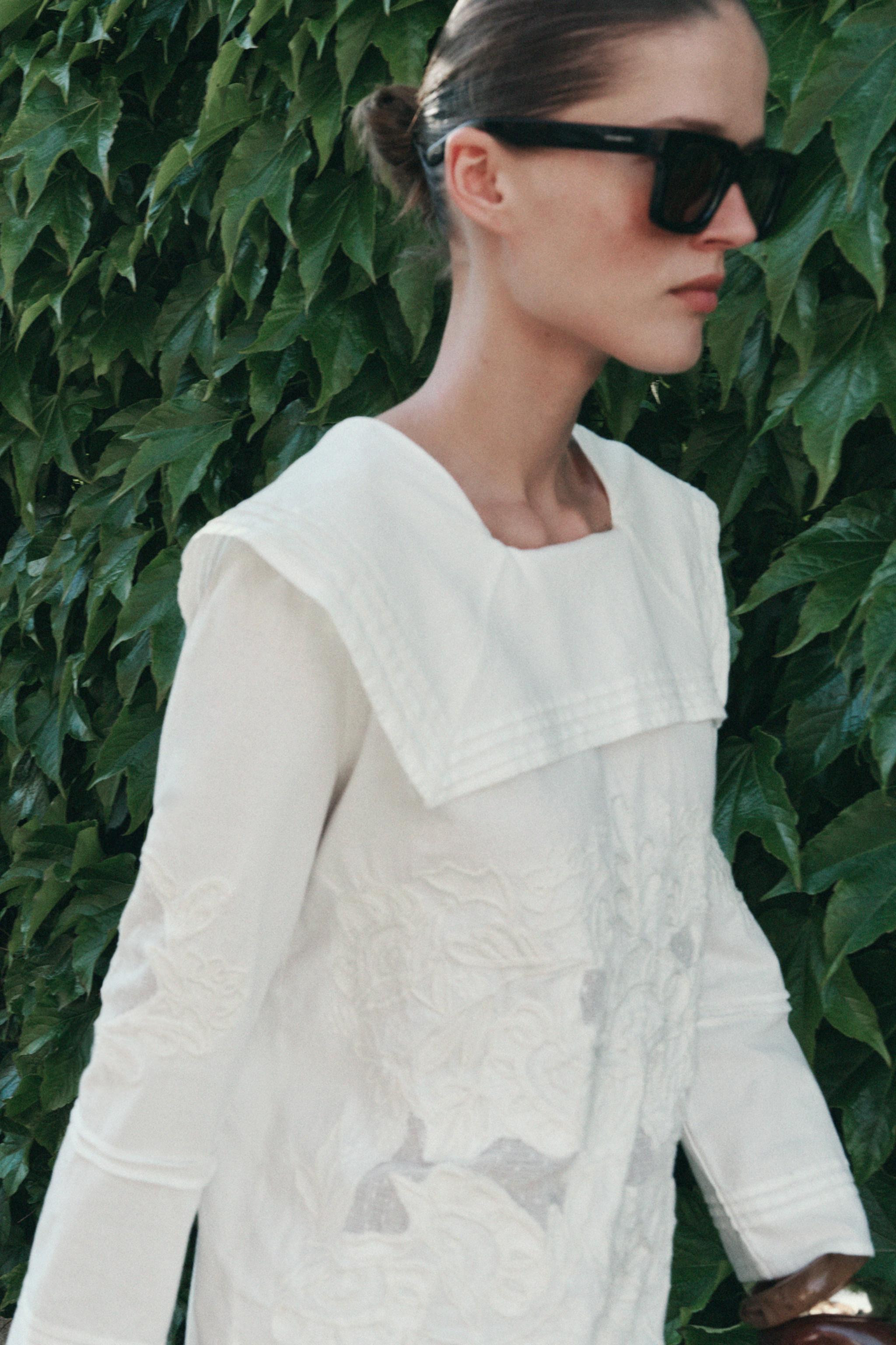 ZW COLLECTION EMBROIDERED SHORT DRESS | Zara US