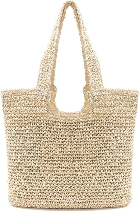 cuiab, Handwoven Straw Shoulder Bag Woven Straw Bag Summer Beach Handbag | Amazon (US)