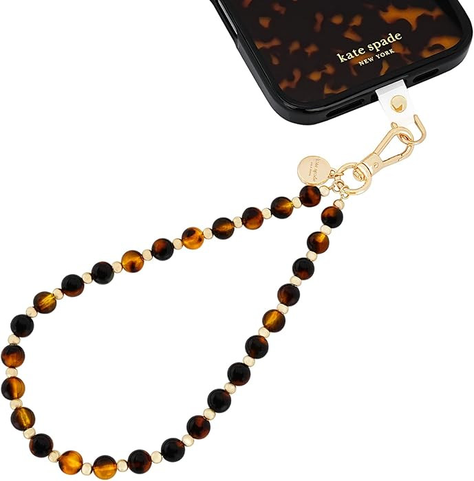 kate spade new york Phone Charm - Detachable Anchor Card Cell Phone Lanyard - Tortoise Bead | Amazon (US)