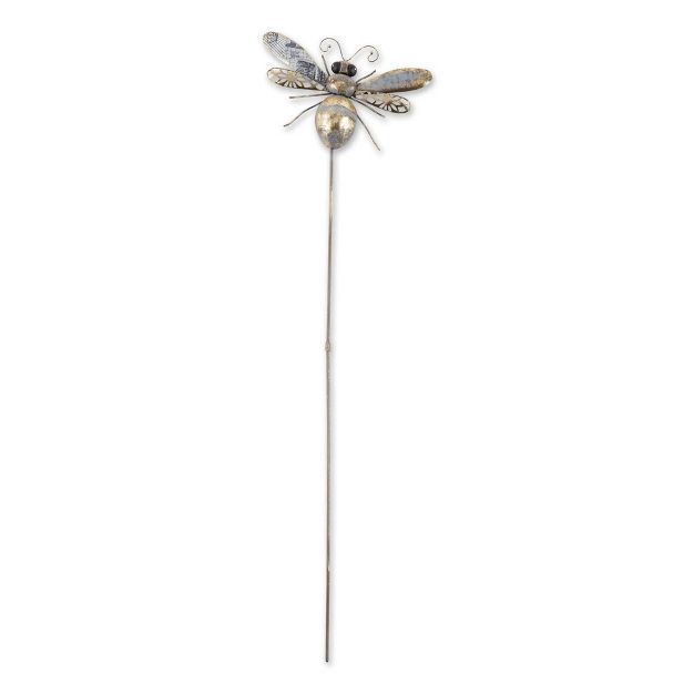 Zingz & Thingz 10.25" Iron Bee Garden Stake Silver | Target