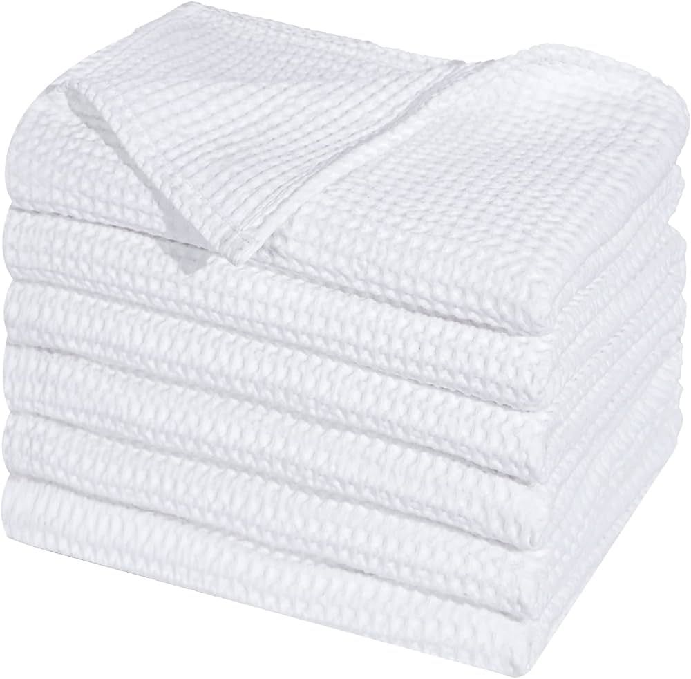 PHF 100% Cotton Waffle Weave Blanket Oversized King Size 120"x 120"- Washed Soft Lightweight Brea... | Amazon (US)