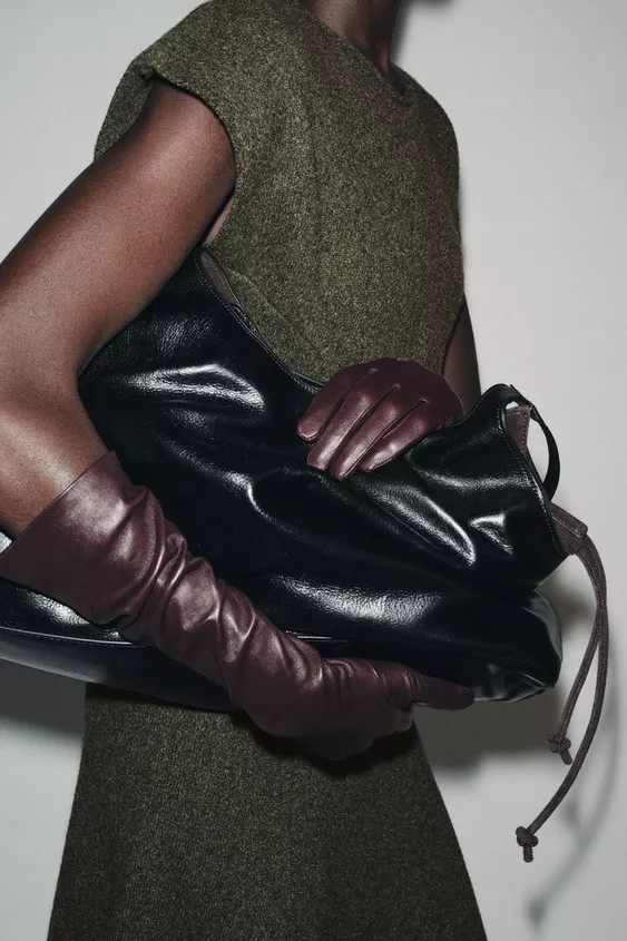 100% LEATHER LONG GLOVES | Zara US