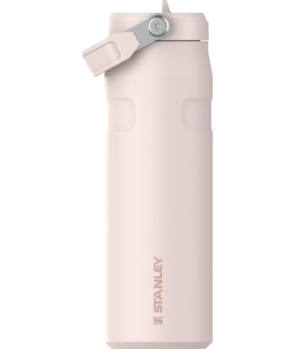 Stanley IceFlow Flip Straw 2.0 Water Bottle 24 oz | Built-In Straw with Larger Opening | Lightweight and Leak Resistant | Insulated Stainless Steel | BPA-Free | Rose Quartz | Amazon (US)
