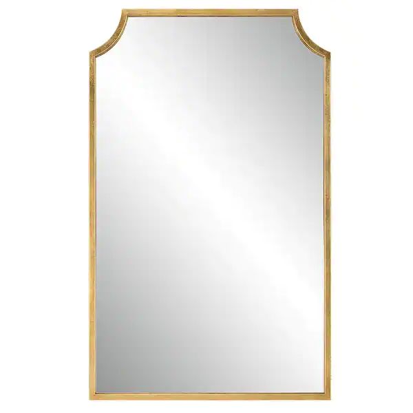 Uttermost 22 x 36 in. Gold Curved Corner Mirror - 22" W x 36" H x 1.13" D - Overstock - 37076272 | Bed Bath & Beyond