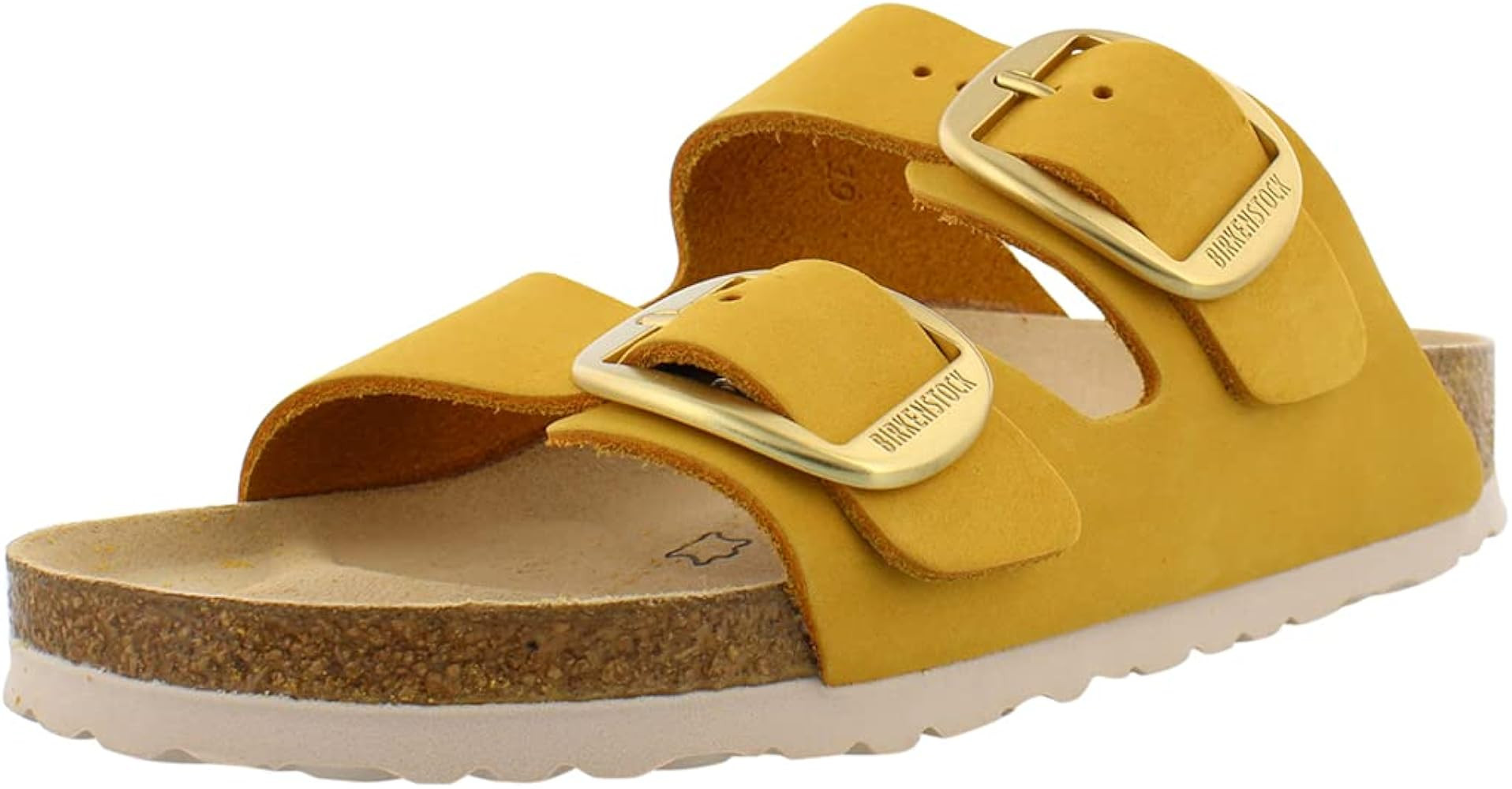 Birkenstock Arizona Big Buckle Nubuck Narrow Unisex Shoes Size: 7; Color: Ochre | Amazon (US)