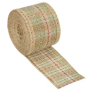 2 Inch Wide 6.56 Yards Gingham Ribbon Wired Edge Light Brown and Green - 2 inch x 6.56 Yard (W*L) | Bed Bath & Beyond
