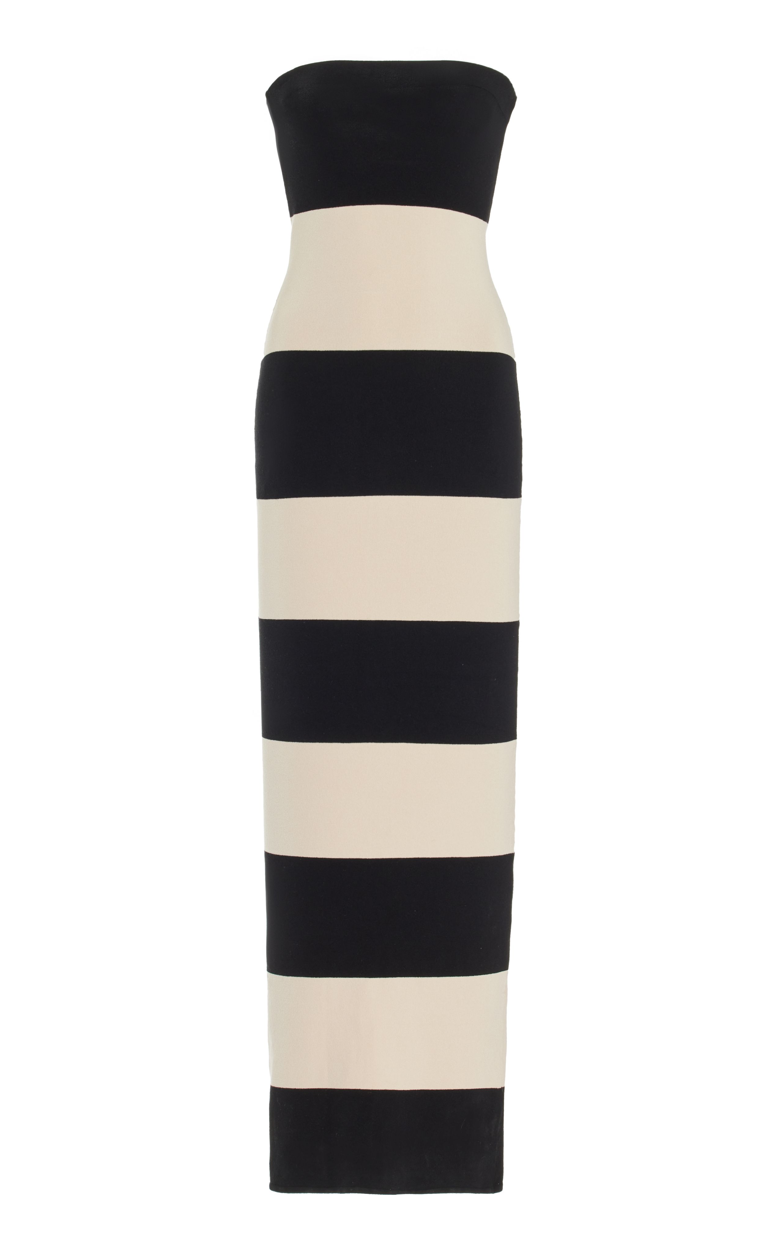 Exclusive Theo Striped Jersey Strapless Maxi Dress | Moda Operandi (Global)