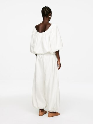 Balloon-Hem Top – White – Women – ARKET GB | Arket UK