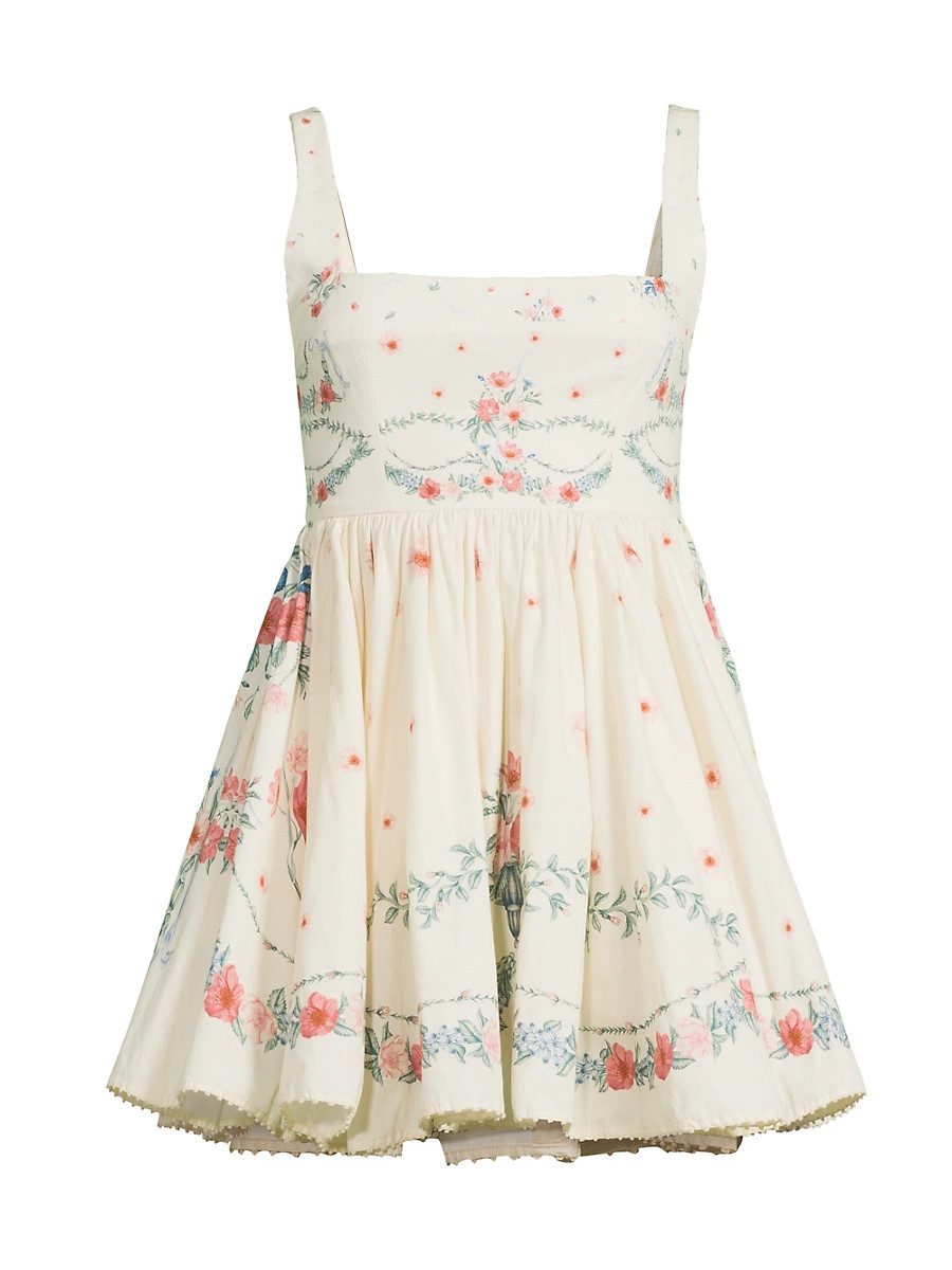 Women's Hierbabuena Mosqueta Floral Minidress - Size Large | Saks Fifth Avenue