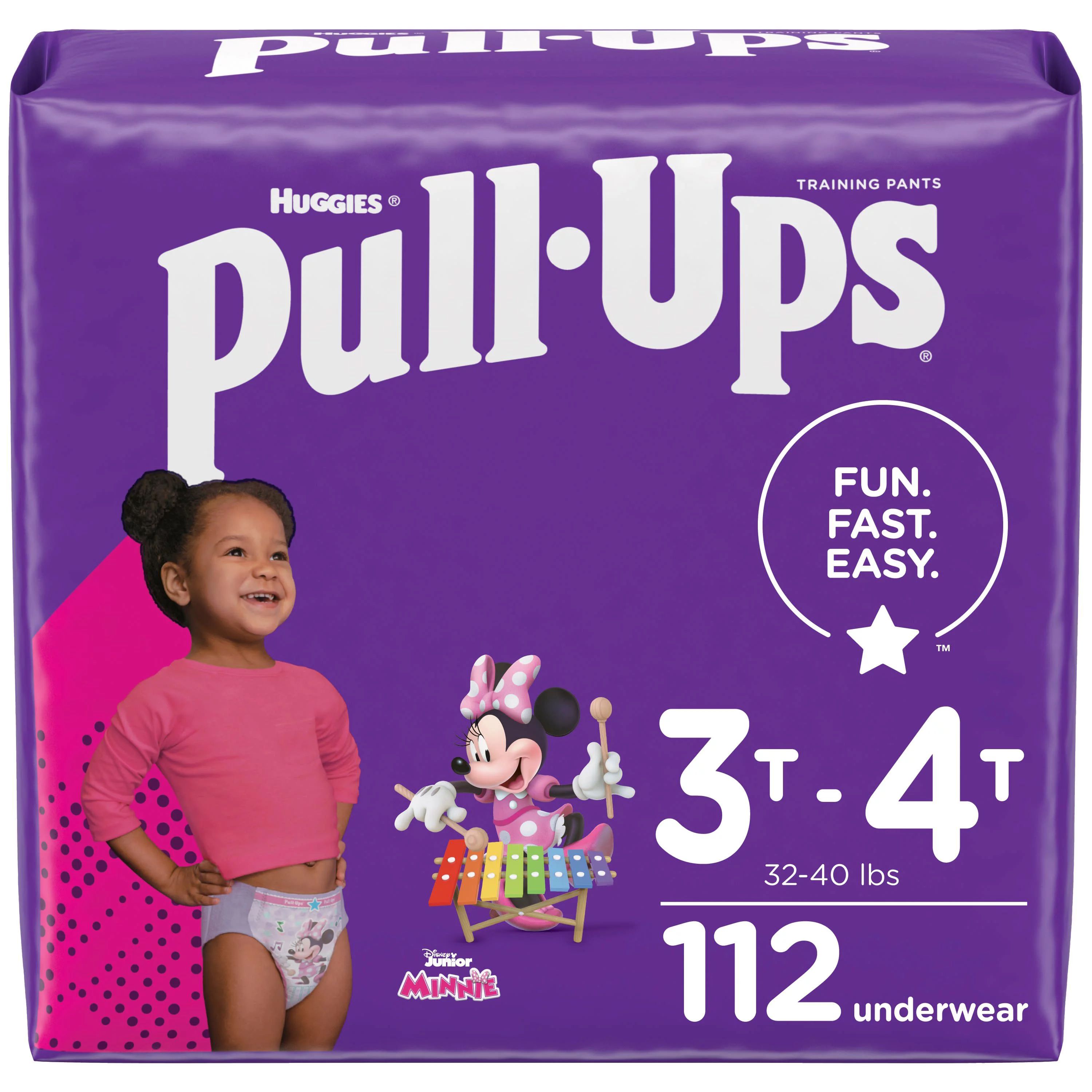 Pull-Ups Girls' Potty Training Underwear Size 5, 3T-4T, 112 Ct, One Month Supply - Walmart.com | Walmart (US)