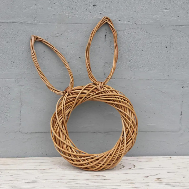 Easter bunny wreath Wicker wreath base | Etsy (US)
