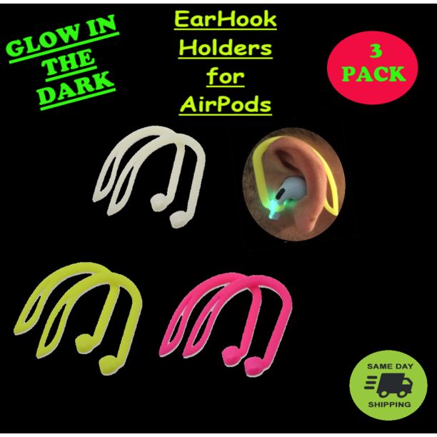 EarHooks For Airpods 1,2 & Pro GLOW IN THE DARK / Silicone Flexible | Walmart (US)